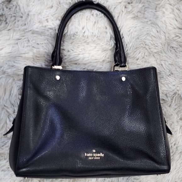 Kate Spade Leila Medium Triple Compartment SatchelBlack Pebbled Leather - Picture 9 of 15